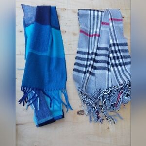 Lot Of 2 PLAID Scarves Block Scarf Germany Good Condition WINTER